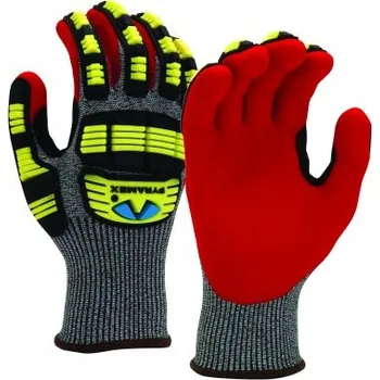 Pracovní rukavice Pracovní nitrilové protipořezové rukavice Pyramex GL609C Velikost: S (7)