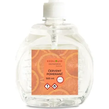 Dezinfekce Ecoliquid ANTIVIRAL dezinfekce na ruce - viry, bakterie, plísně 500 ml pumpička Vůně: Červený pomeranč