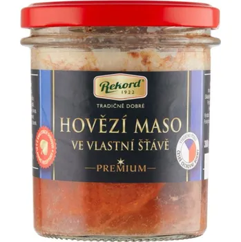Konzervované maso Rekord Hovězí maso ve vlastní šťávě 300 g