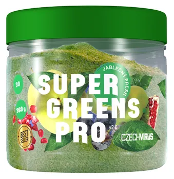 Superpotravina Czech Virus Super Greens PRO V2.0 jablečný fresh 360 g
