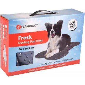 Flamingo Chladící podložka šedé kapky