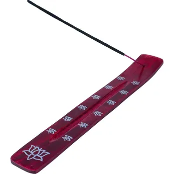 Vonná tyčinka Dřevěný stojánek na vonné tyčinky Lotos - červený