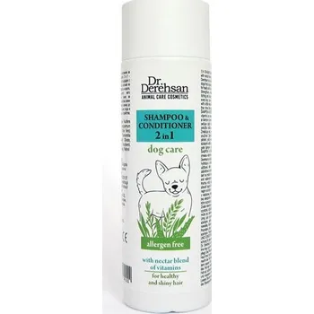 Kosmetika pro psa Dr. Derehsan Šampon a kondicioner s nektarovou směsí vitamínů pro zdravou a lesklou srst - bez alergenů 200 ml