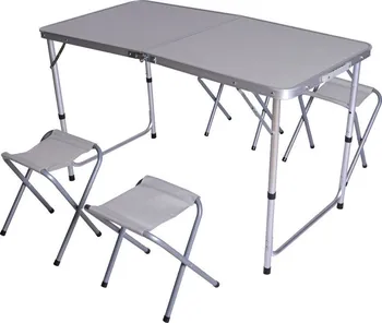kempingový stůl Rojaplast Campingový set stůl 4 stoličky 120 x 60 cm