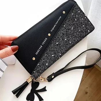 Dámská peněženka s třpytkami Barva: Černá