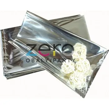 Dárková taška Sáček PP 20x30 cm - transp. se stříbrným pozadím