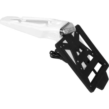 Osvětlení pro motocykl Držák SPZ (30°) s LED světlem RTECH barva bílá ( - světlo homologováno dle platných směrnic EU viz. E11 (50R-001224))