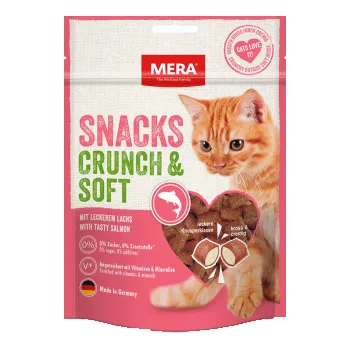 Pamlsek pro kočku Mera Cats Crunch Soft losos Balení 200g