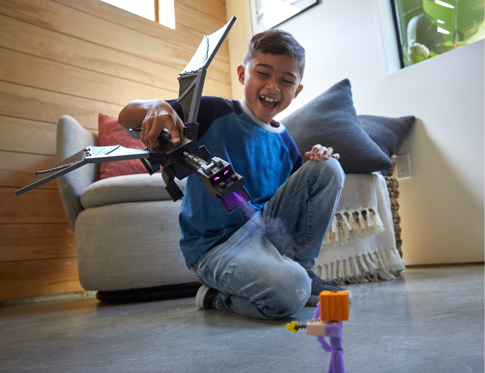 foto Figurka Mattel Minecraft Ultimátní Drak Ender a Steve