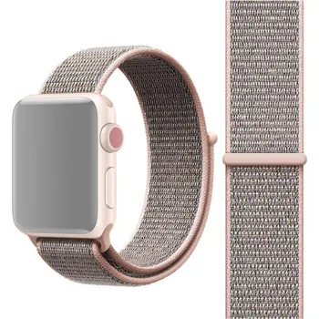 VSECHNONAMOBIL 33946 NYLON Řemínek Apple Watch 9 / 8 / 7 (45mm) / 6 / SE / 5/4 (44mm) / 3/2/1 (42mm) růžový
