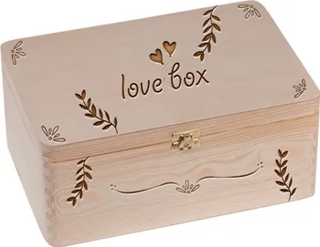 Dárková krabička FK LoveBox 30 x 20 x 14 cm přírodní