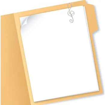 Kancelářská spona stříbrné houslové klíče