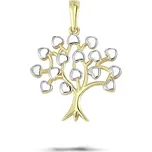 Lillian Vassago Zlatý přívěsek z kombinovaného zlata strom života LLV66-GP166WY