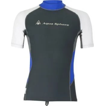 Rashguard Pánské tričko Aqua Sphere RASHGUARD BLAZE, tmavě šedá/bílá Velikost: Small RM0031209S