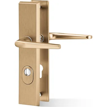 AC-T Servis ACT bezpečnostní kování ATLAS PLUS (hliník) Provedení: PZ (klika/klika, zámek FAB), Rozteč: 72 mm, Povrch: F9 - ocelový elox