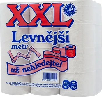 Toaletní papír RollPap Metr XXL bílý 2vrstvý 24 ks