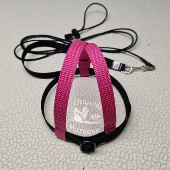 Postroj pro psa Postroj pro papoušky JMK vel. L,XL varianta barev B - Barva: Růžovo černé, Velikost: L