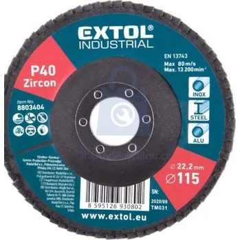 Brusný kotouč Kotouč lamelový, zirkonový, EXTOL INDUSTRIAL 150 mm, P120, balení 1 ks