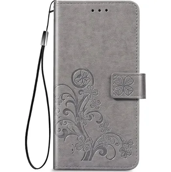 Náhradní kryt pro mobilní telefon VSECHNONAMOBIL 29543 ART Peňaženkový kryt Nokia 5.4 FLOWERS šedý