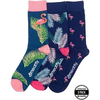 Pánské ponožky Meatfly ponožky Lexy Triple Pack Flamingo | Mnohobarevná | Velikost S/M