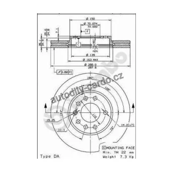 Brzdový kotouč Brzdový kotouč BREMBO 09.6997.24