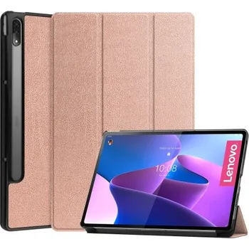 Pouzdro na tablet VSECHNONAMOBIL 38194 LEATHER Zaklápěcí obal pro Lenovo Tab P12 Pro růžovozlatý