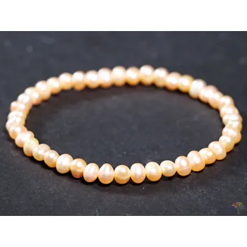 Náramek Magieprirody.cz Náramek Perly meruňkové 5 mm z přírodních říčních perel #267