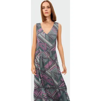 Dámské oblečení Dámské maxi šaty GPS20SUK809 - Greenpoint fialová - zelená 44