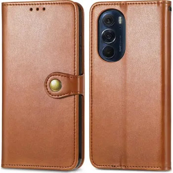 Pouzdro na tablet VSECHNONAMOBIL 40960 LEATHER BUCKLE Peněženkový obal Motorola Edge 30 Pro hnědý