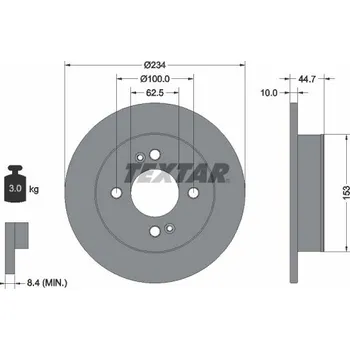 Brzdový kotouč Brzdový kotouč TEXTAR 92291603