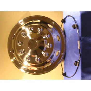 Poklice na kolo Kryt kola, poklice 22,5" nerezová přední vypouklá s kryty matic