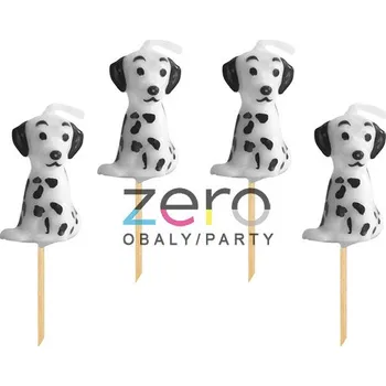 Dortová svíčka Svíčka narozeninová 'Dalmatin' (4 ks) - mix