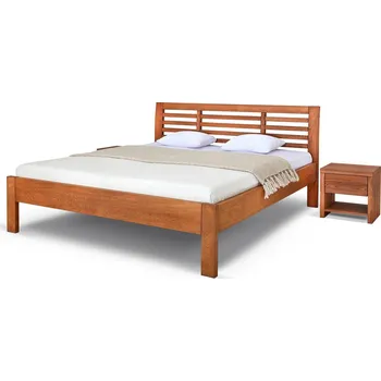 Postel Postel Postelia GABRIELA 140x200 cm, buk - Dřevěná postel z masivu, bukové dvoulůžko o šíři masivu 4 cm