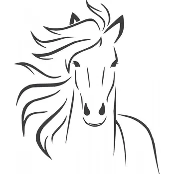 Kraftika Plastová šablona hlava koně 14,5 x 14,5 cm