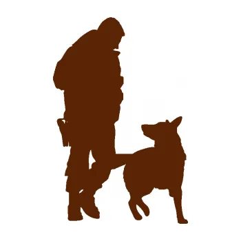 Samolepící dekorace SAMOLEPKA Psovod 003 pravá (15 - hnědá) NA AUTO, NÁLEPKA, FÓLIE, POLEP, TUNING, VLASTNÍ TEXT, TISK, AUTOSAMOLEPKY.cz, POLEPY, OBRÁZEK, LOGO, SAMOLEPKY