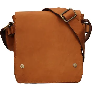 Pánská aktovka Pánská kožená taška přes rameno Lagen Maros - koňak
