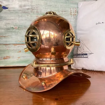 Dekorační měděná potápěčská přilba