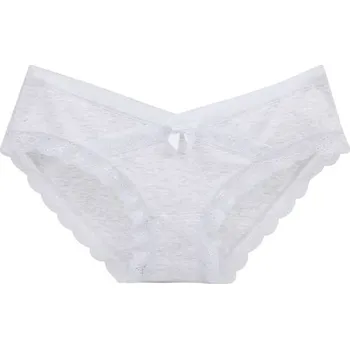 Dámské spodní prádlo Dámské nízké sexy kalhotky s krajkou Barva: Šedá, Velikost: XL