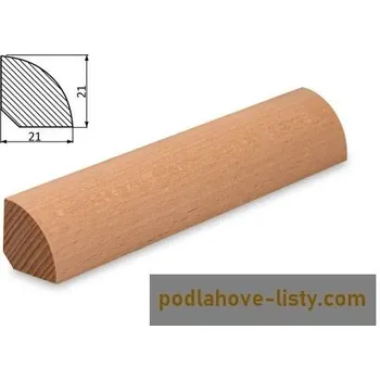 soklová lišta NOVÁK Podlahová - soklová lišta 21x21 buk surový BU2121