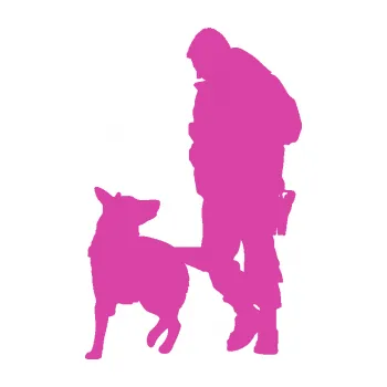 Samolepící dekorace SAMOLEPKA Psovod 003 levá (16 - růžová) NA AUTO, NÁLEPKA, FÓLIE, POLEP, TUNING, VLASTNÍ TEXT, TISK, AUTOSAMOLEPKY.cz, POLEPY, OBRÁZEK, LOGO, SAMOLEPKY