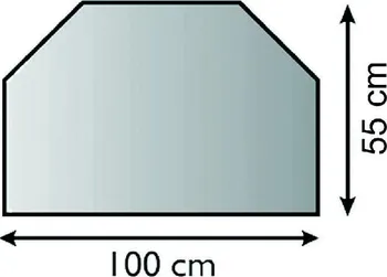 Lienbacher 21.02.871.2 podkladové sklo pod kamna 1000 x 550 x 6 mm