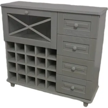 Stojan na víno dřevěná komoda, stojánek na vino z masivního dřeva borovice Amelia jandr