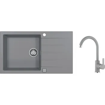 Granitový dřez Alveus set Alveus, dřez Cadit 40 beton 81 + baterie Tonia beton 81