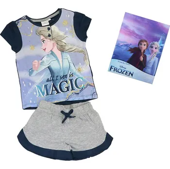 Dívčí pyžamo SUN CITY Dětské pyžamo Frozen Ledové království Magic bavlna NAVY - dárkové balení Velikost: 6 let