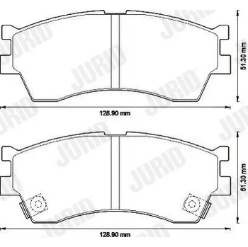 Brzdová destička Sada brzdových destiček, kotoučová brzda JURID 572560J