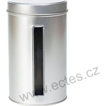 Dóza na potraviny SILVER PL WINDOW 432/180 stříbrná mat s průhledem