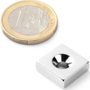 RC vybavení Magnet 15x15x5mm / otvor pro šroub 4mm