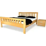 Dřevěná postel z masivu Postelia MIA PLUS Dub 180x200 - dubové dvoulůžko o šíři masivu 3,7 cm
