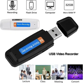 Diktafon Hlasový záznamník mini diktafon v USB flash štěnice