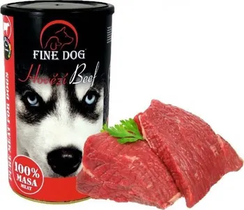 Krmivo pro psa FINE DOG Beef konzerva 100 % masa 1,2 kg